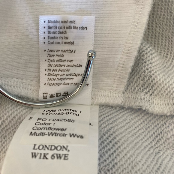 Paige Terry Girly Blue and White Marlie Soft Tie Waist Shorts M - Picture 8 of 8